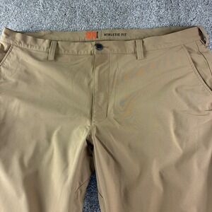 Society of One Athletic Fit Pants Mens 48x30‎ Tan Khaki Tech Chino DXL Stretch